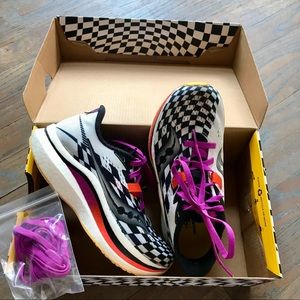 Saucony Endorphin Pro 2 Reverie Checker Women’s 5.5 Carbon-Plated Running Shoes